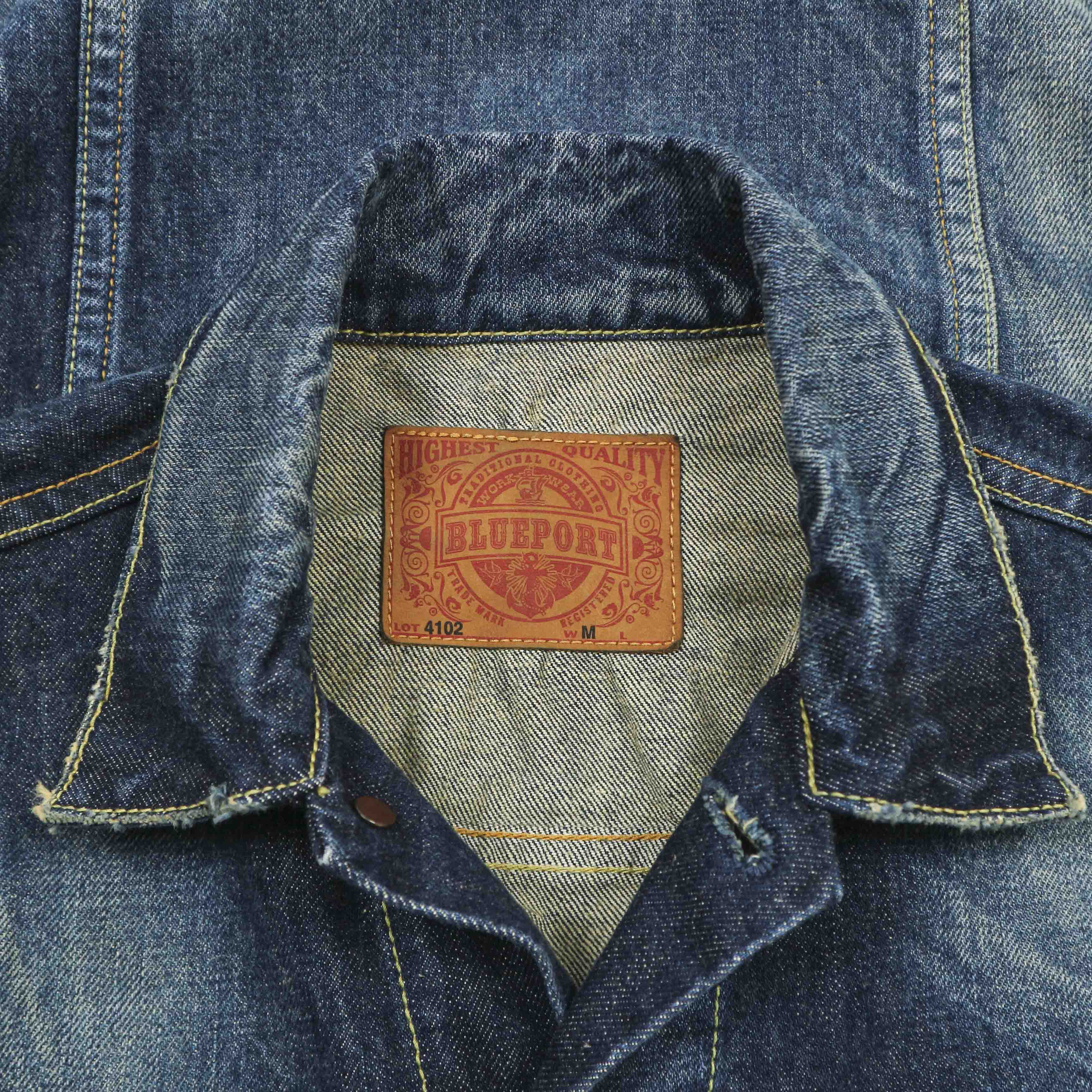 Blueport Made in Japan Trucker Denim Jacket Women Size M