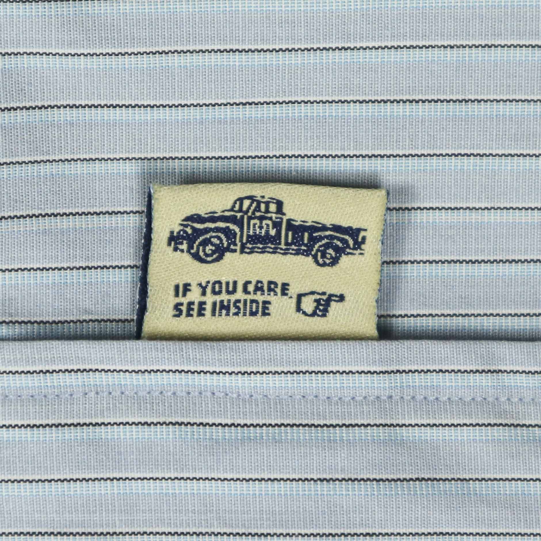 Double RL RRL Stripe Band Collar Shirt Size L