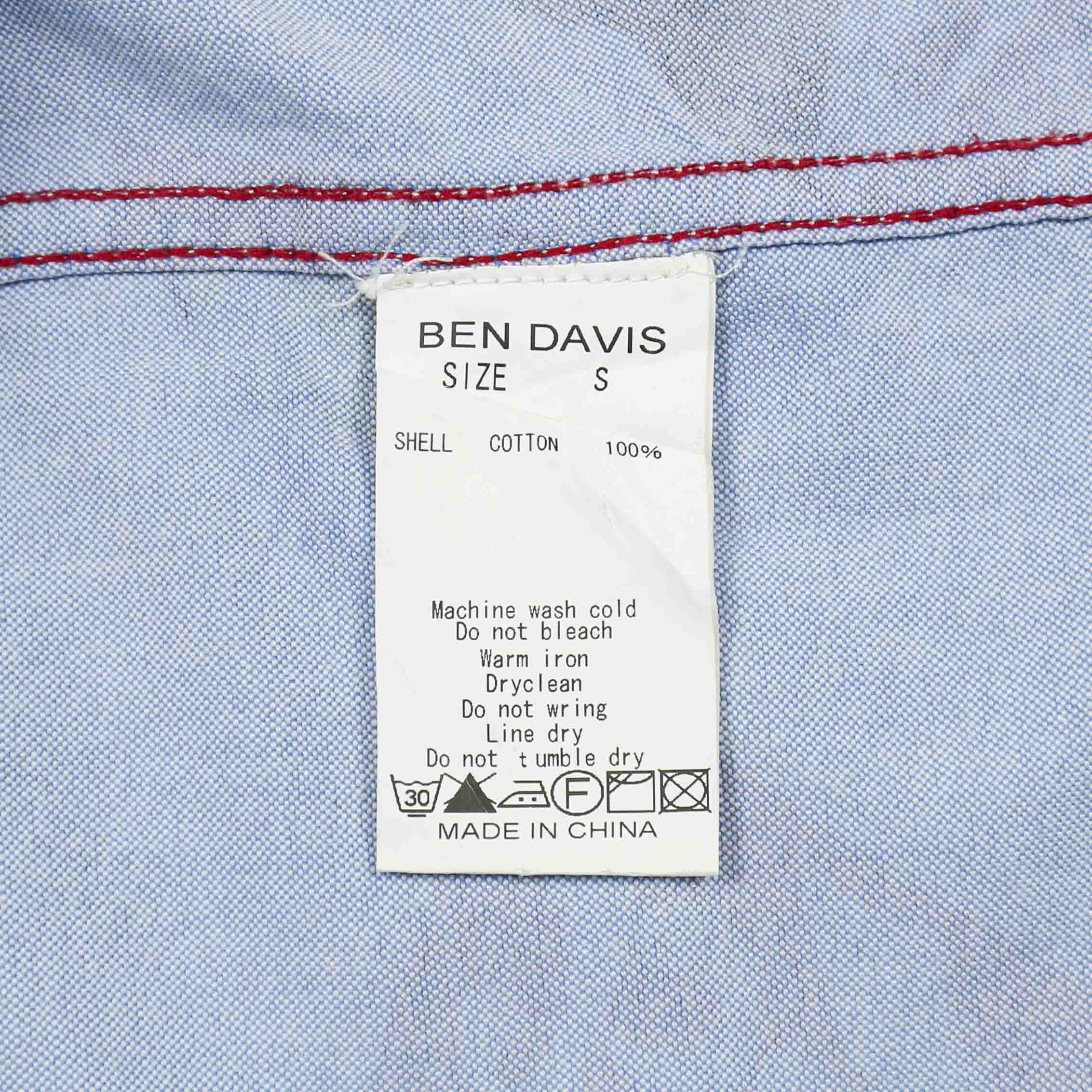 Ben Davis Classic Logo Oxford Cotton Shirt Size S