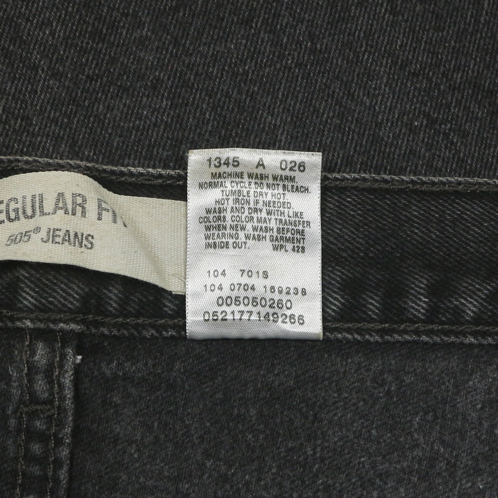 2000s Levi's 505 Black Denim Jeans Size 40