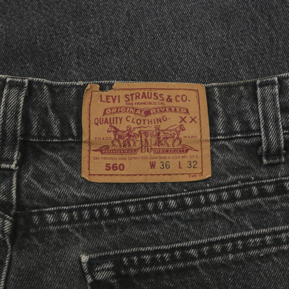 90s Levi's 560 USA Black Denim Jeans Size 36