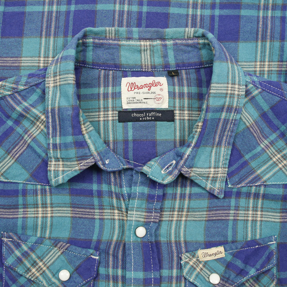 Wrangler x Chocol Raffine Flannel Western Shirt Women Size L