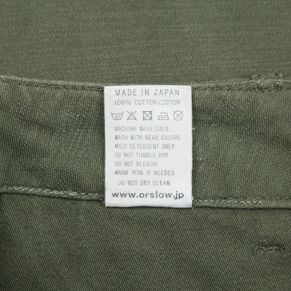 orSlow Japan Made Olive Fatigue Pants Size 31