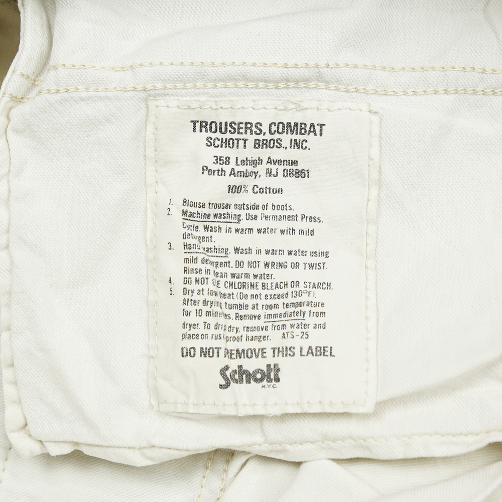 Schott Japan Type Military Khaki Trousers Size 33