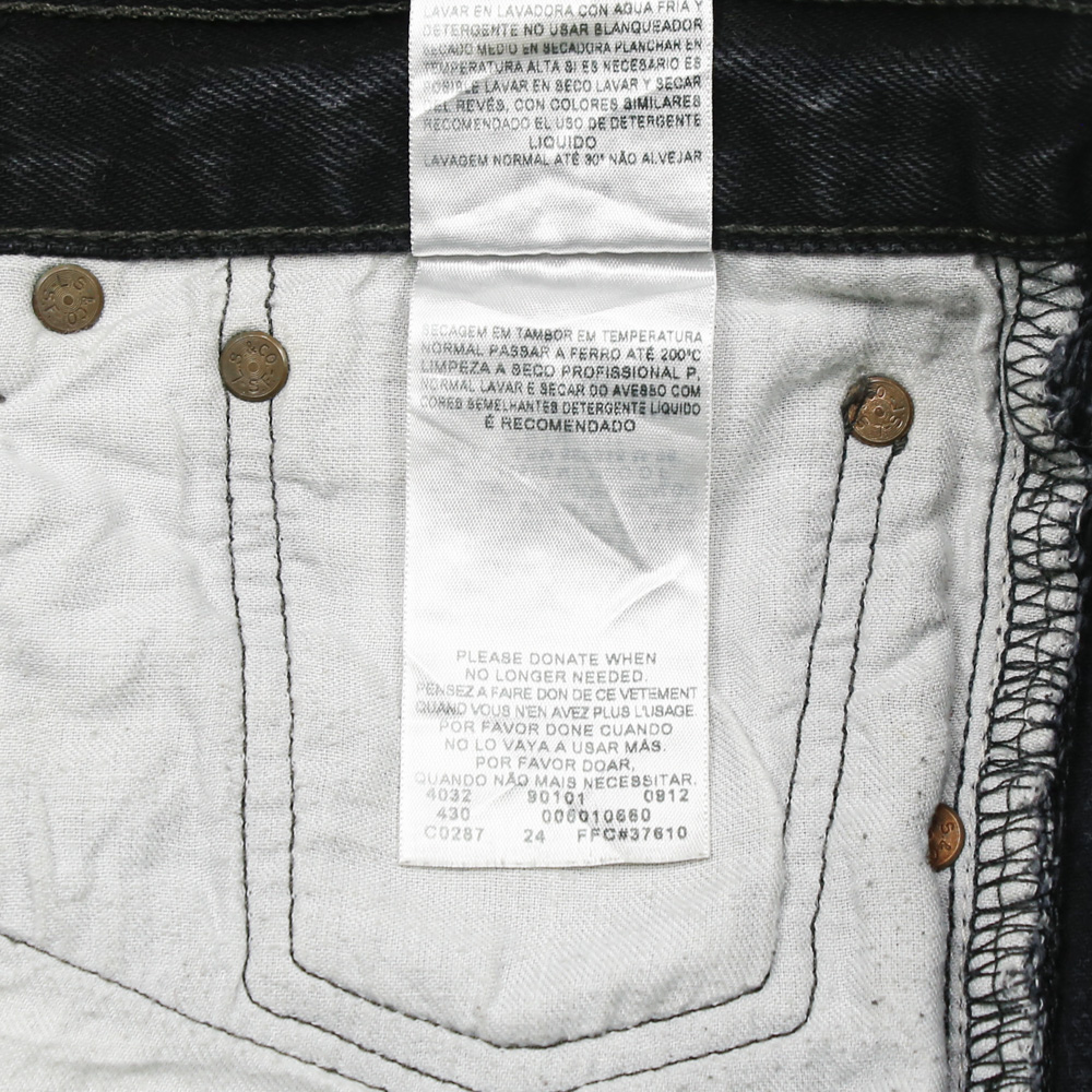 2010s Levi's 501 Black Denim Jeans Size 36