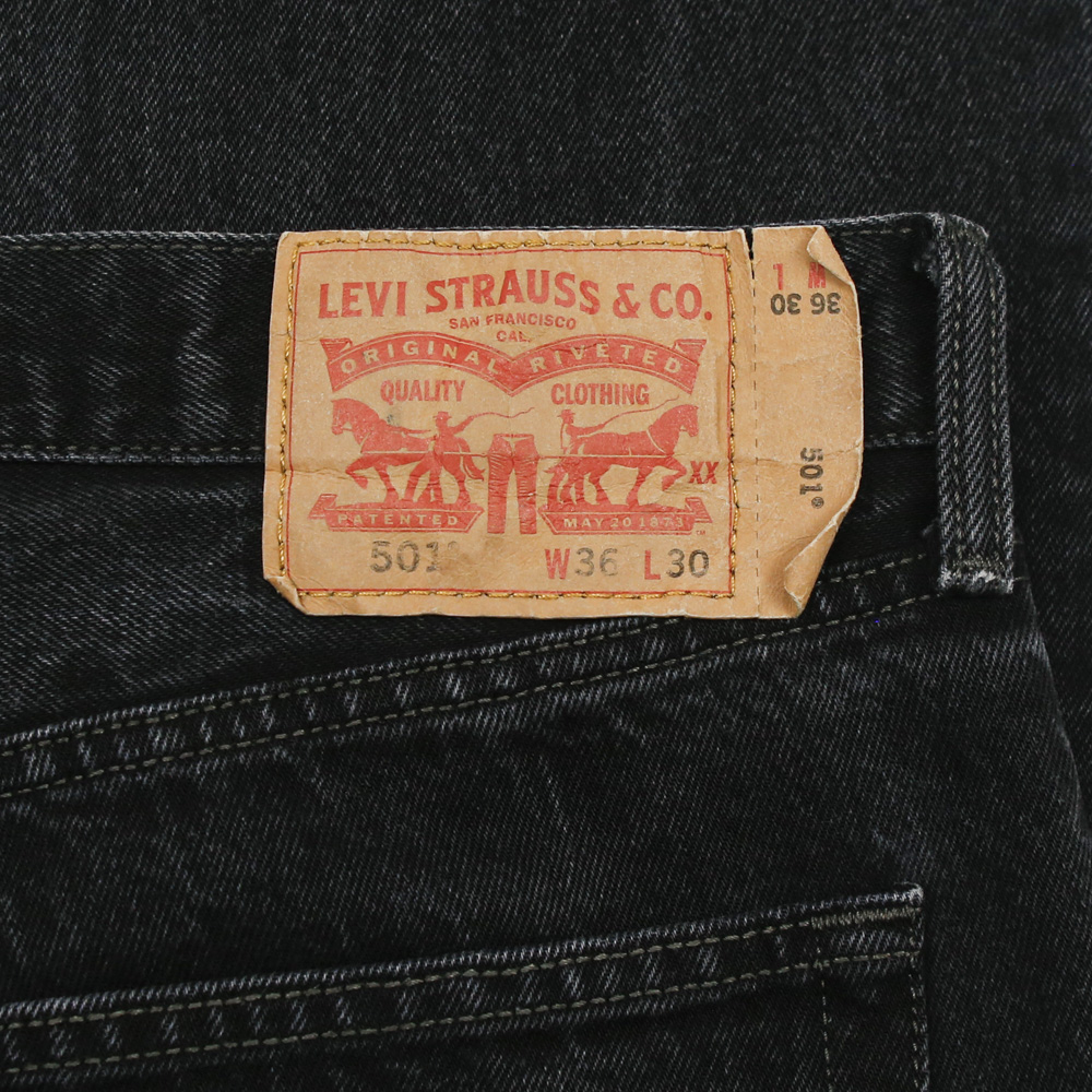 2010s Levi's 501 Black Denim Jeans Size 36
