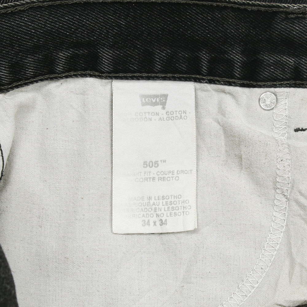 2010s Levi's 505 Black Denim Jeans Size 34