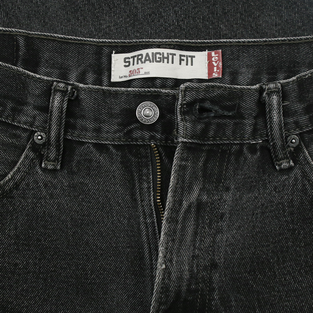 2010s Levi's 505 Black Denim Jeans Size 33