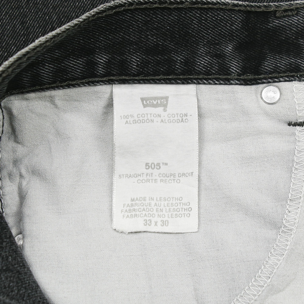 2010s Levi's 505 Black Denim Jeans Size 33