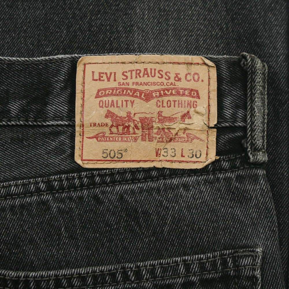 2010s Levi's 505 Black Denim Jeans Size 33