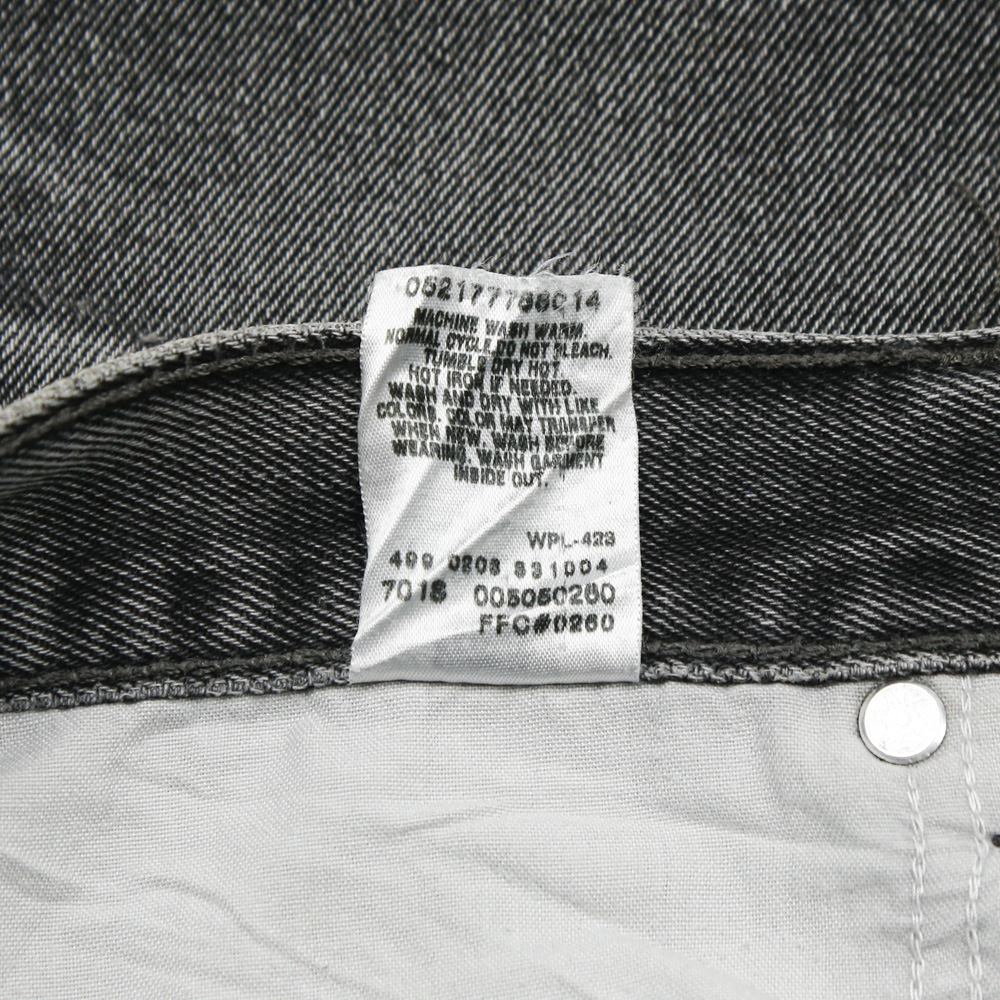 2000s Levi's 505 Faded Black Denim Jeans Size 33