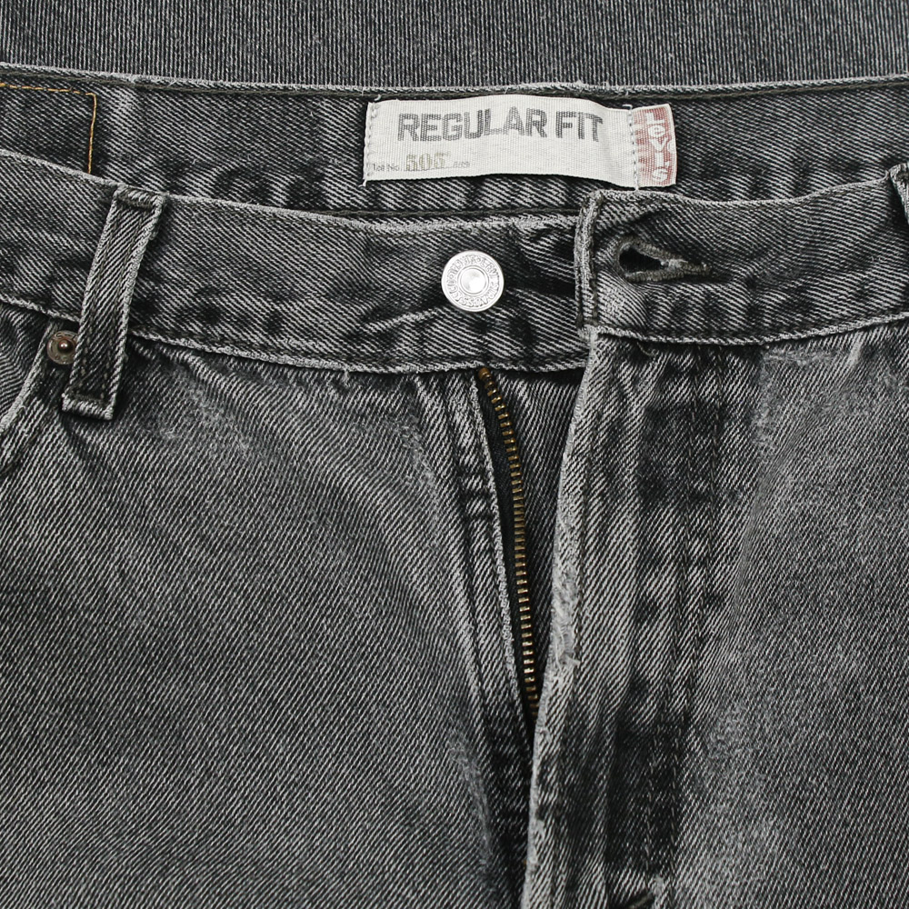 2000s Levi's 505 Faded Black Denim Jeans Size 36