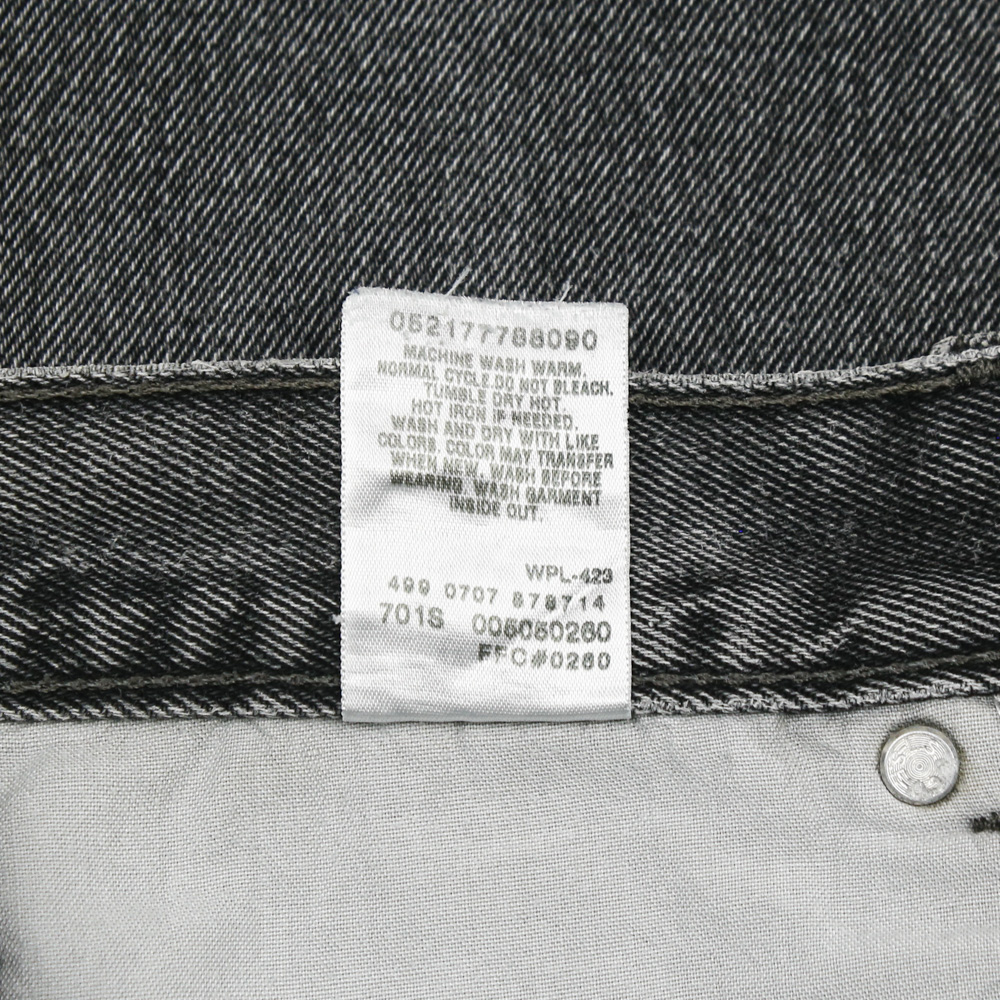 2000s Levi's 505 Faded Black Denim Jeans Size 36