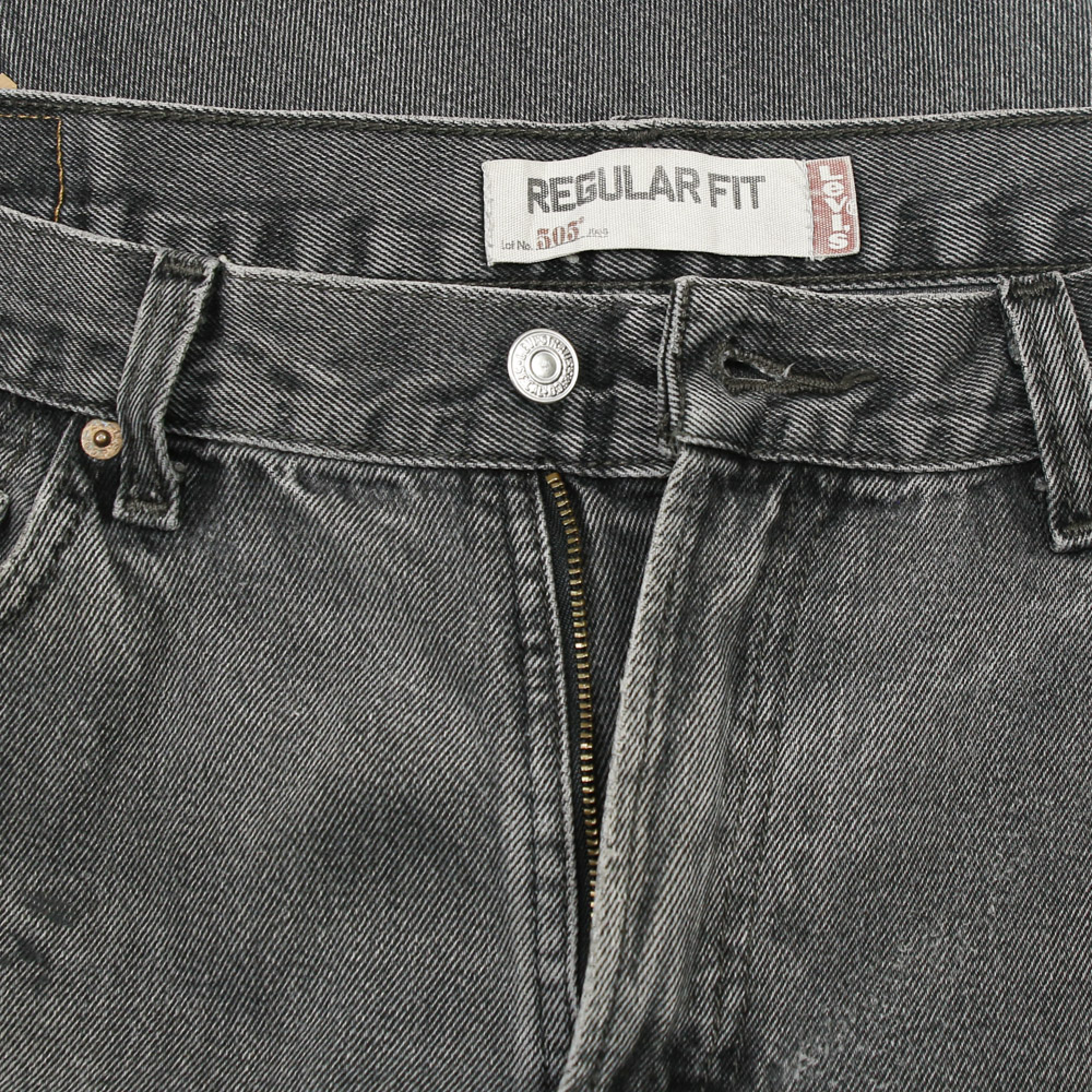 2000s Levi's 505 Faded Black Denim Jeans Size 36