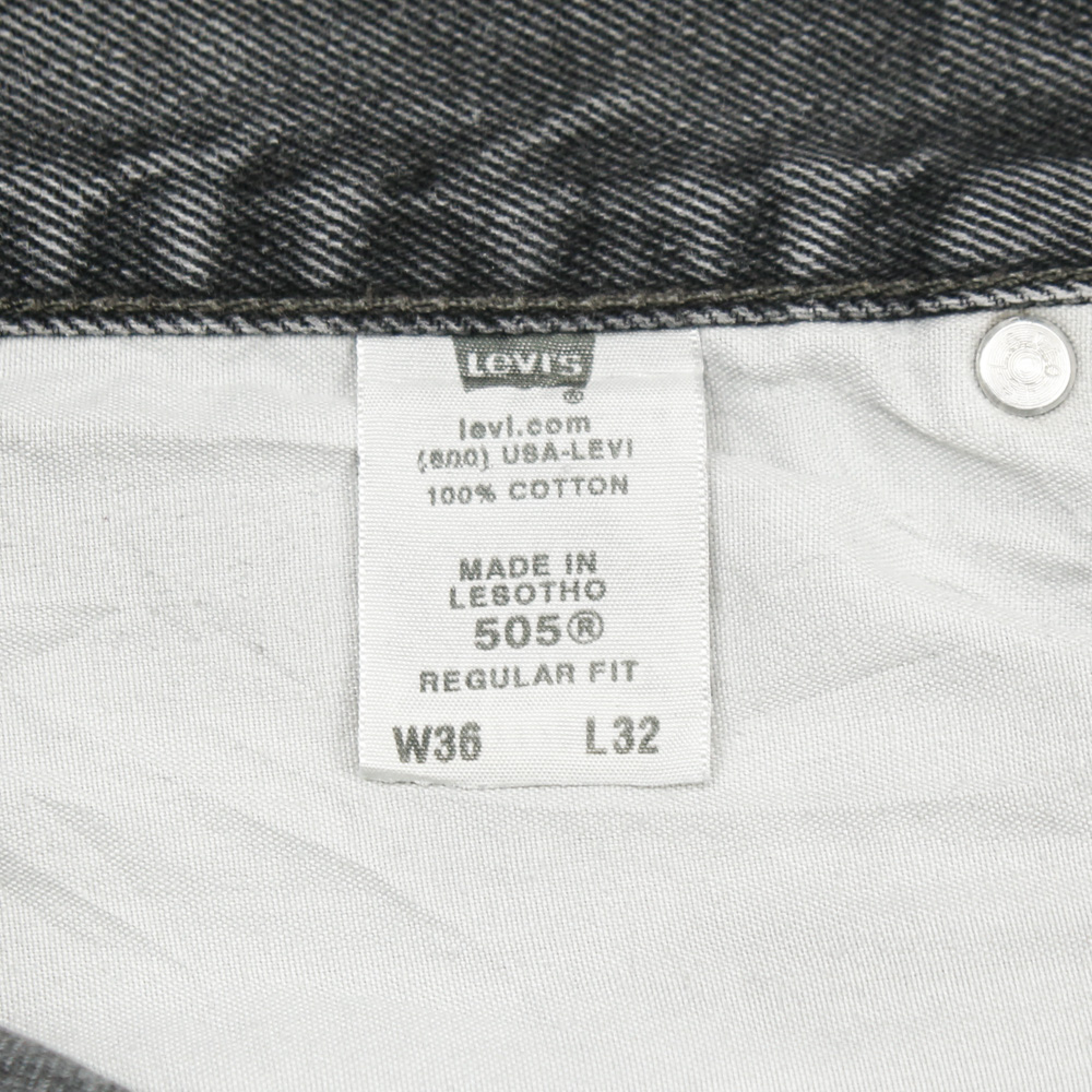 2000s Levi's 505 Faded Black Denim Jeans Size 36