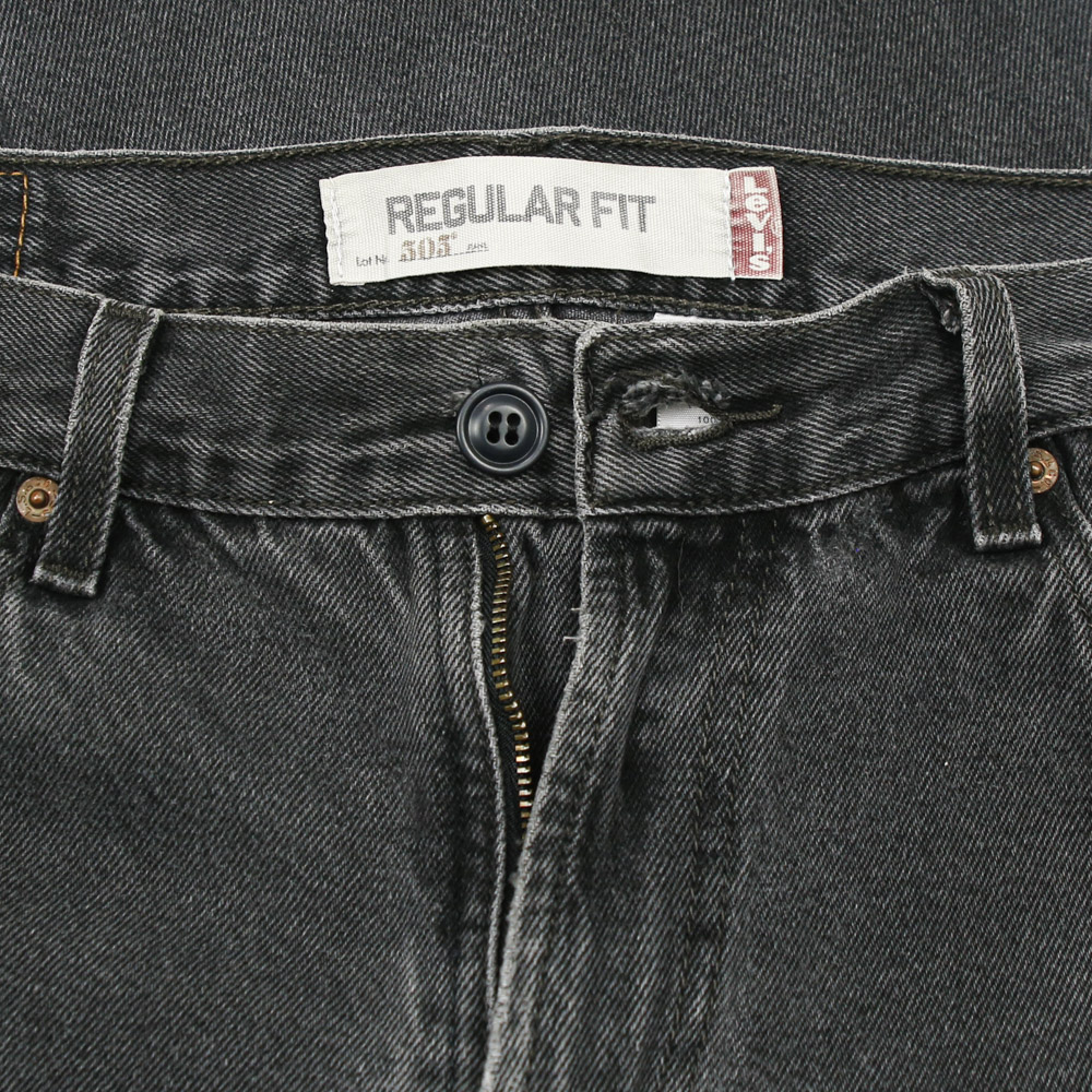 2000s Levi's 505 Faded Black Denim Jeans Size 32