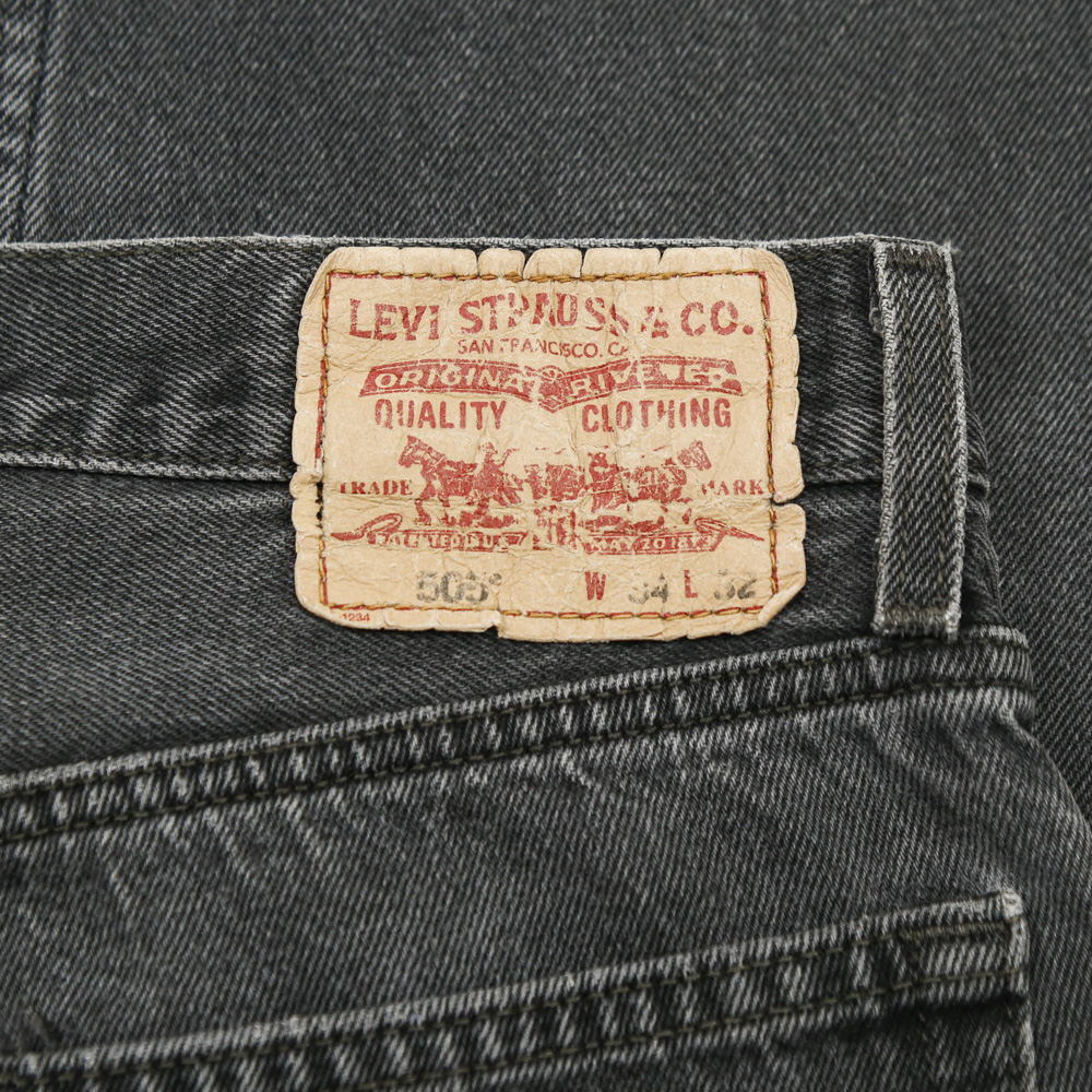 2000s Levi's 505 Faded Black Denim Jeans Size 32