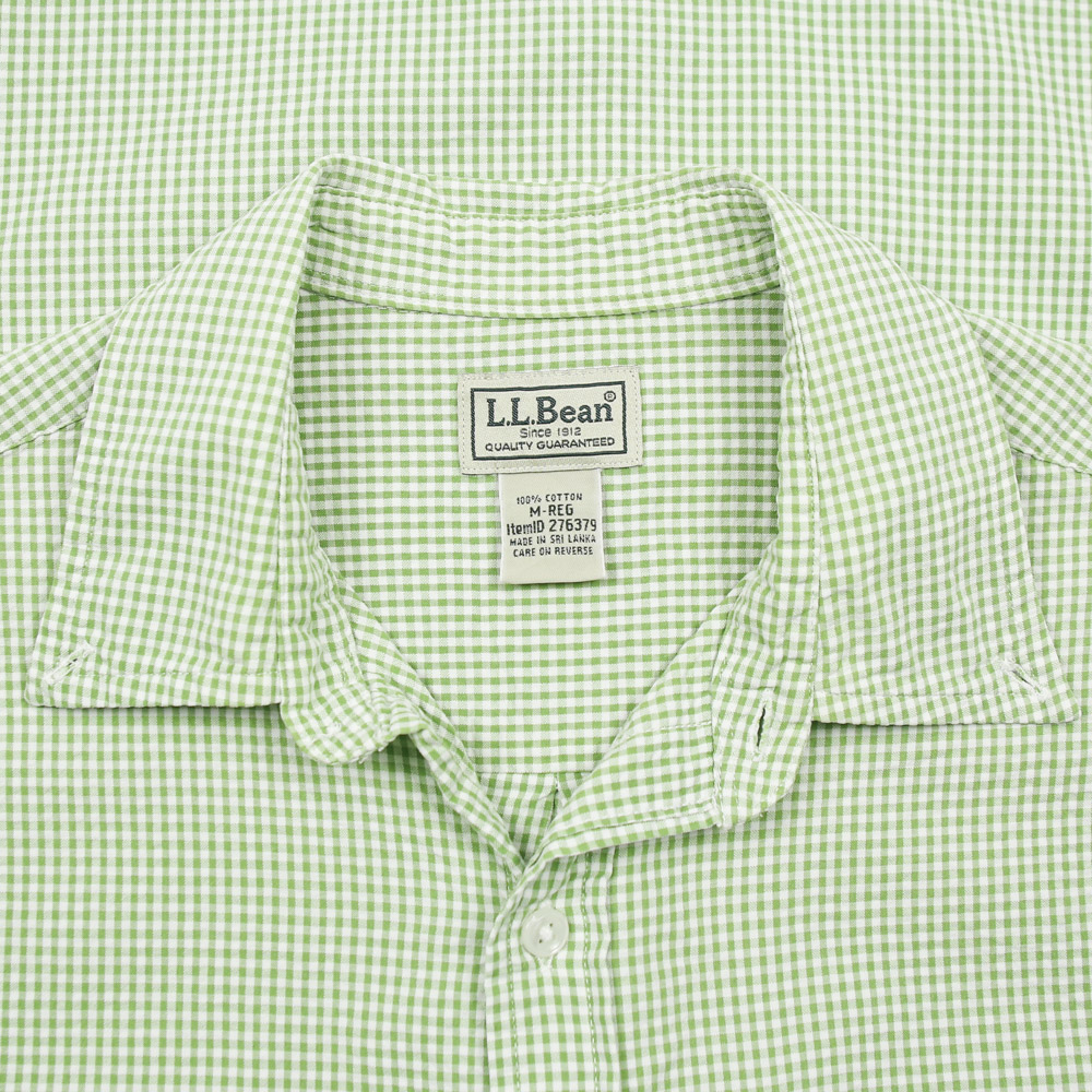 L.L.Bean Seersucker Short-sleeve Shirt Size M