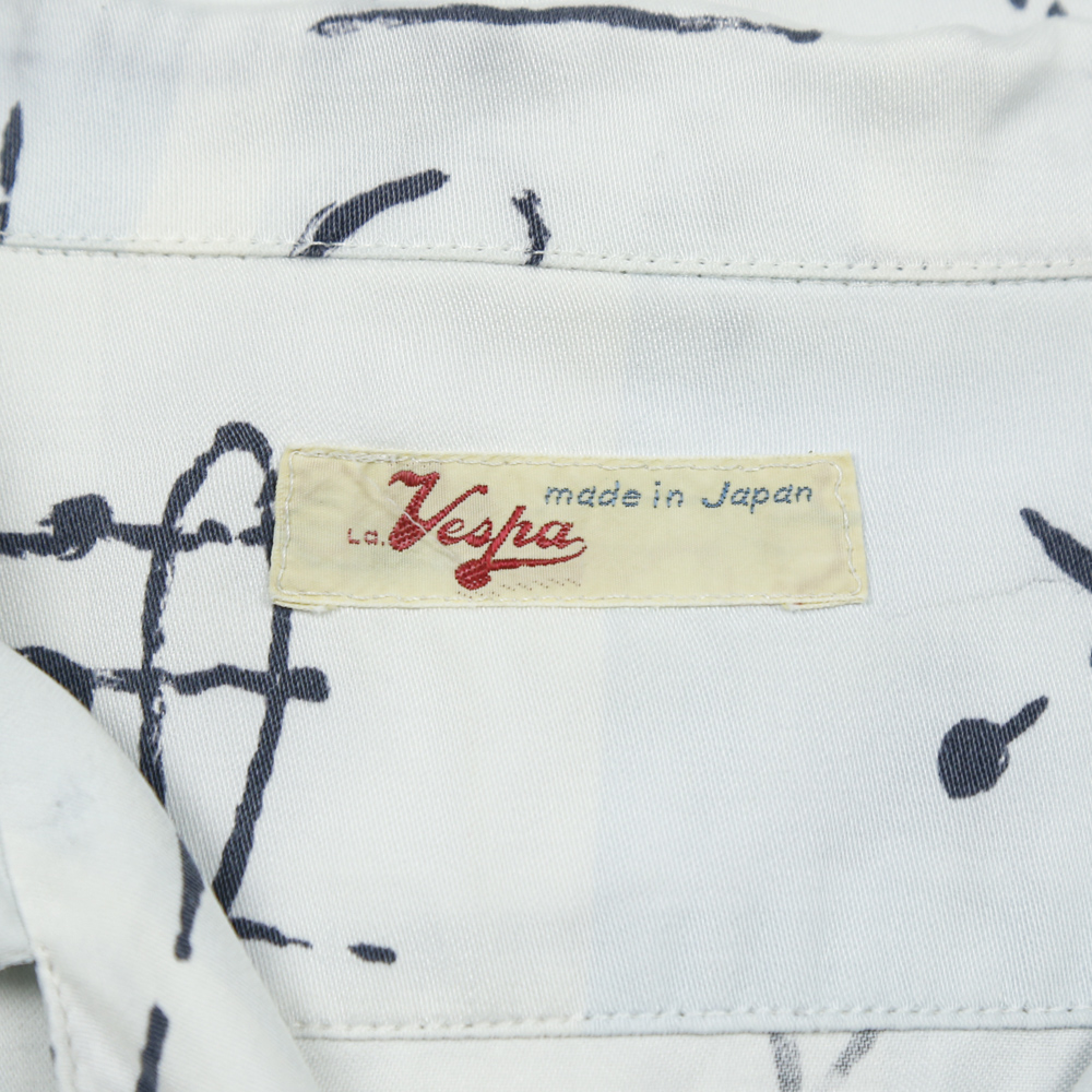 Vespa Brand Made in Japan Rayon Shirt Size M