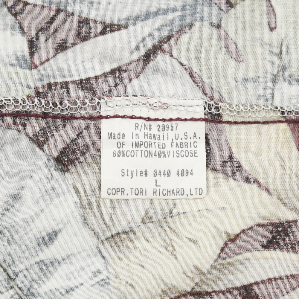 Tori Richard Brand Hawaiian Shirt Size L