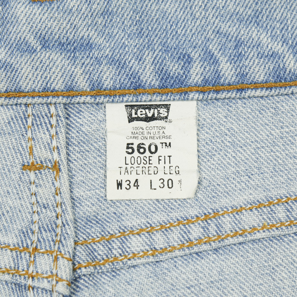 90s Levi's 560 Made in USA Denim Jeans Size 34