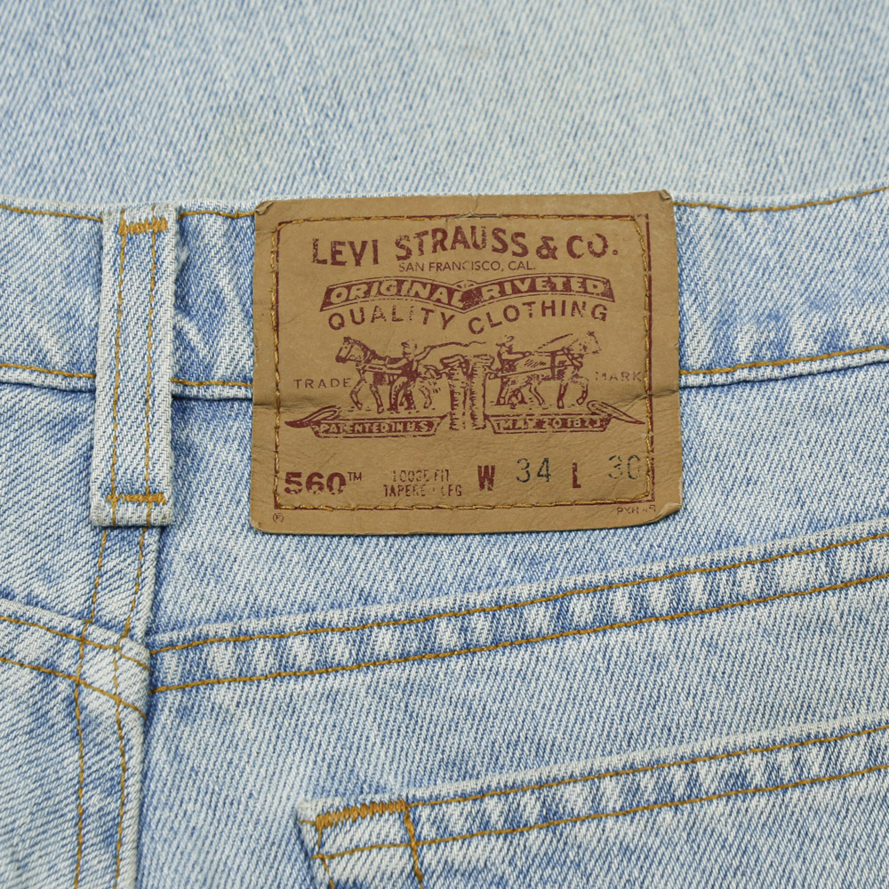 90s Levi's 560 Made in USA Denim Jeans Size 34