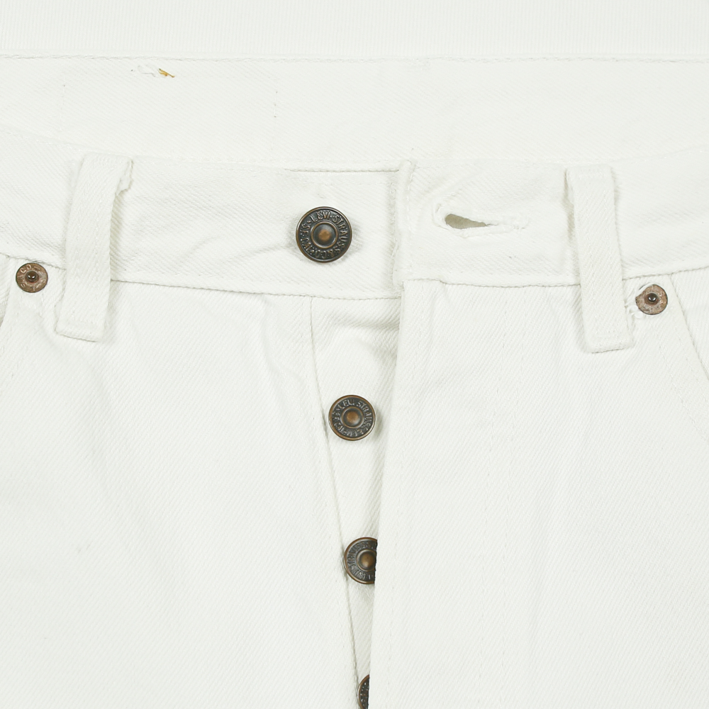 80s Levi's 501 Made in USA White Denim Jeans Size 32x31