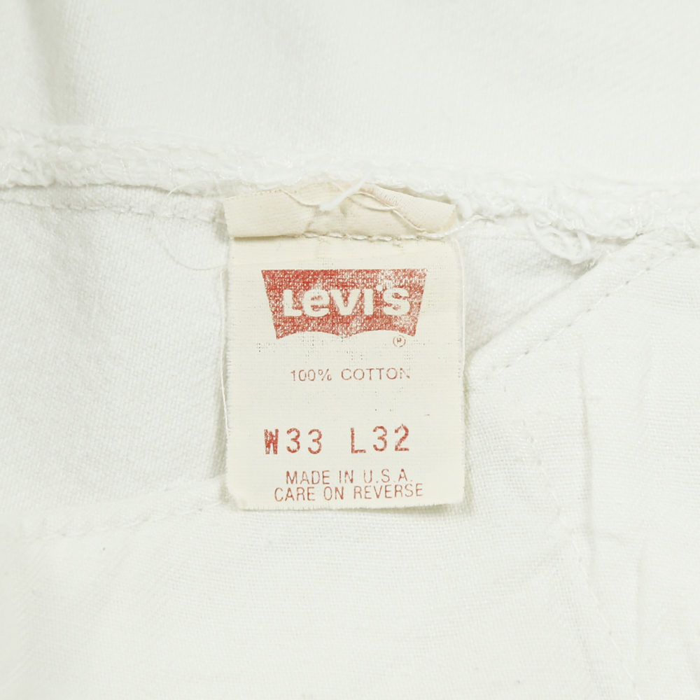 80s Levi's 501 Made in USA White Denim Jeans Size 32x31