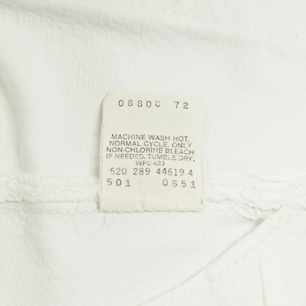 80s Levi's 501 Made in USA White Denim Jeans Size 32x31