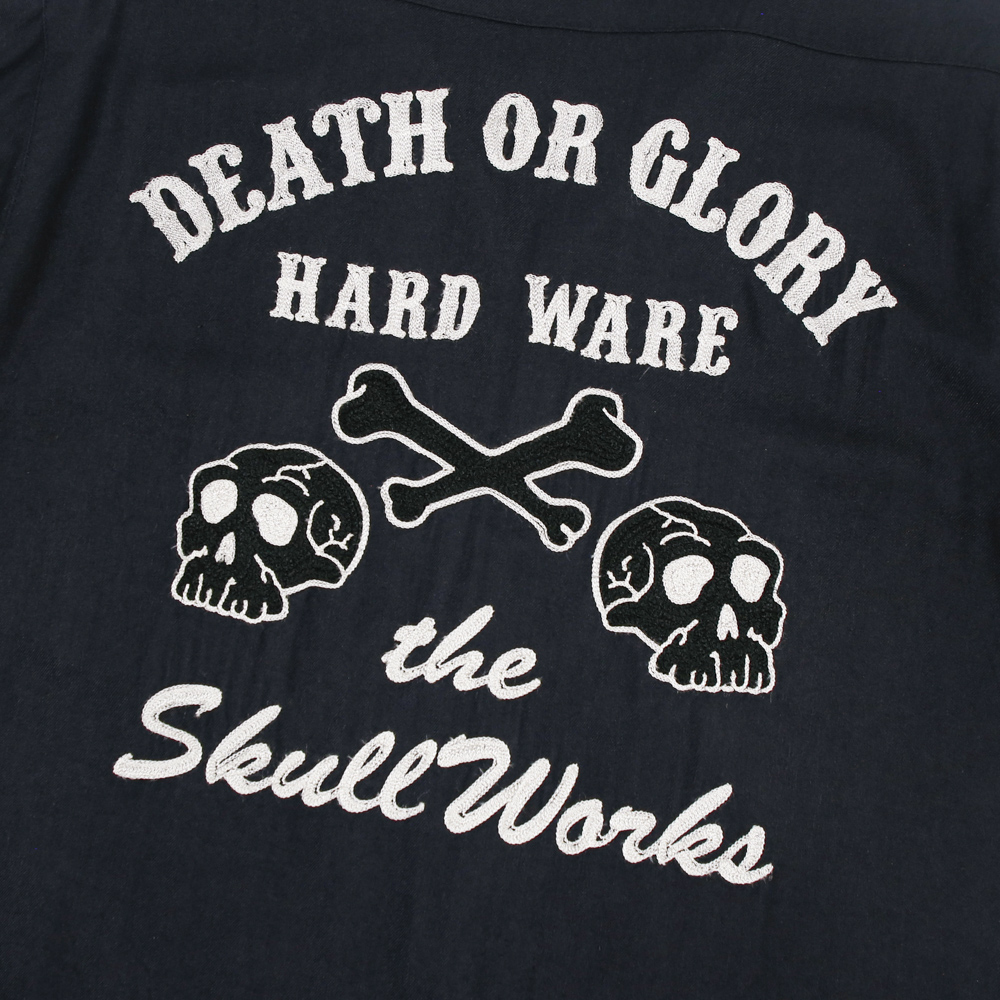 Skull Works Rayon Open-collar Sport Shirt Size S