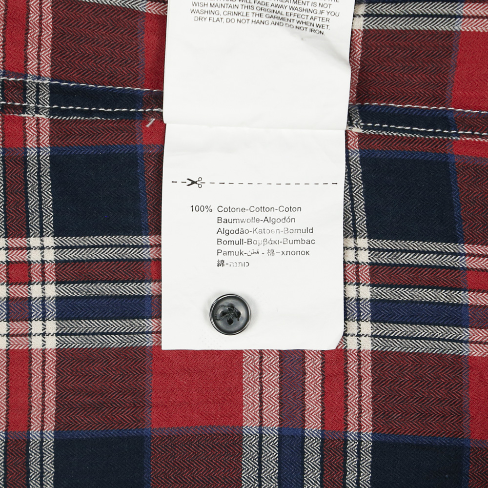 Replay Brand Herringbone Plaid Shirt Size S
