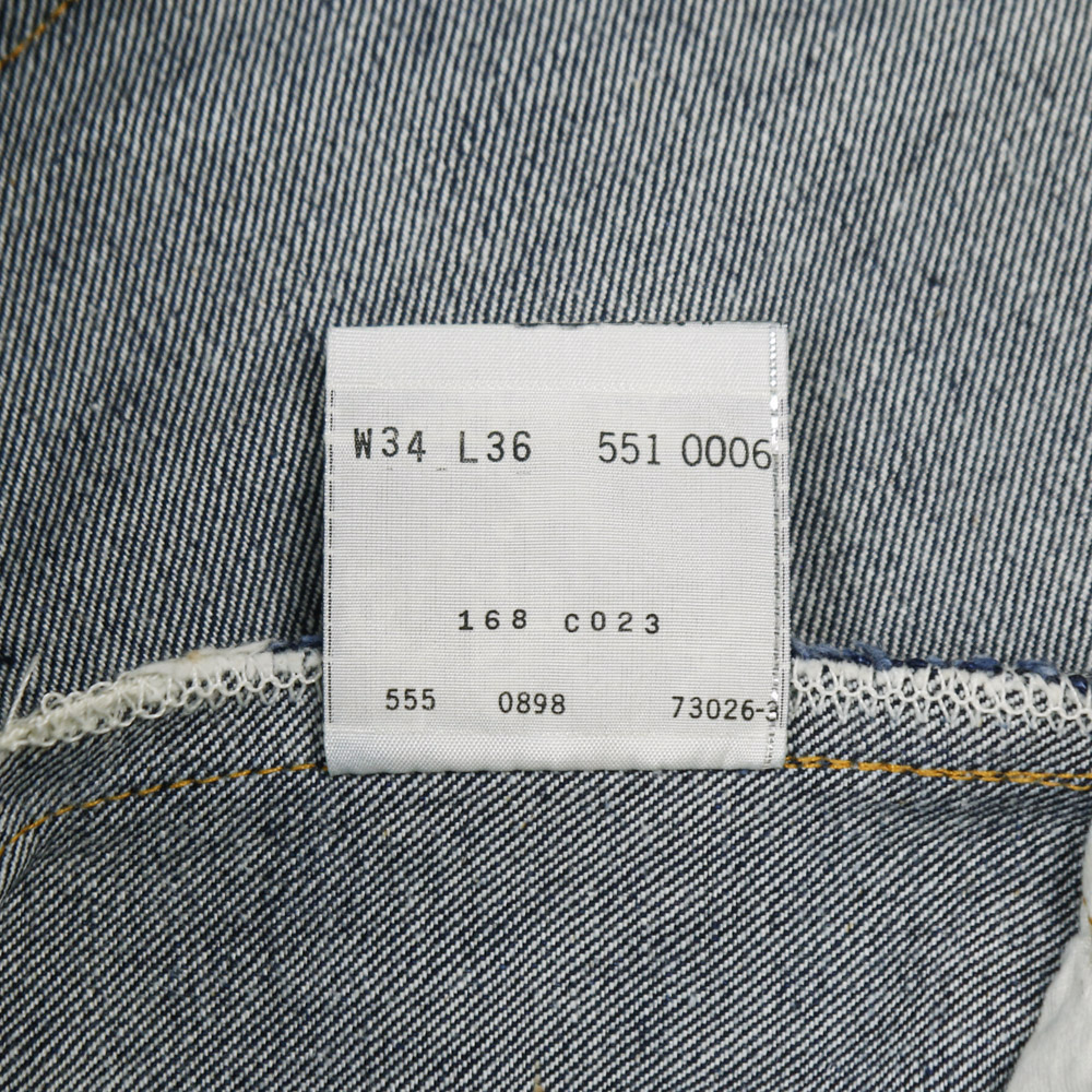 1998 Levi's 551ZXX Valencia Factory Selvedge Denim Jeans Size W32