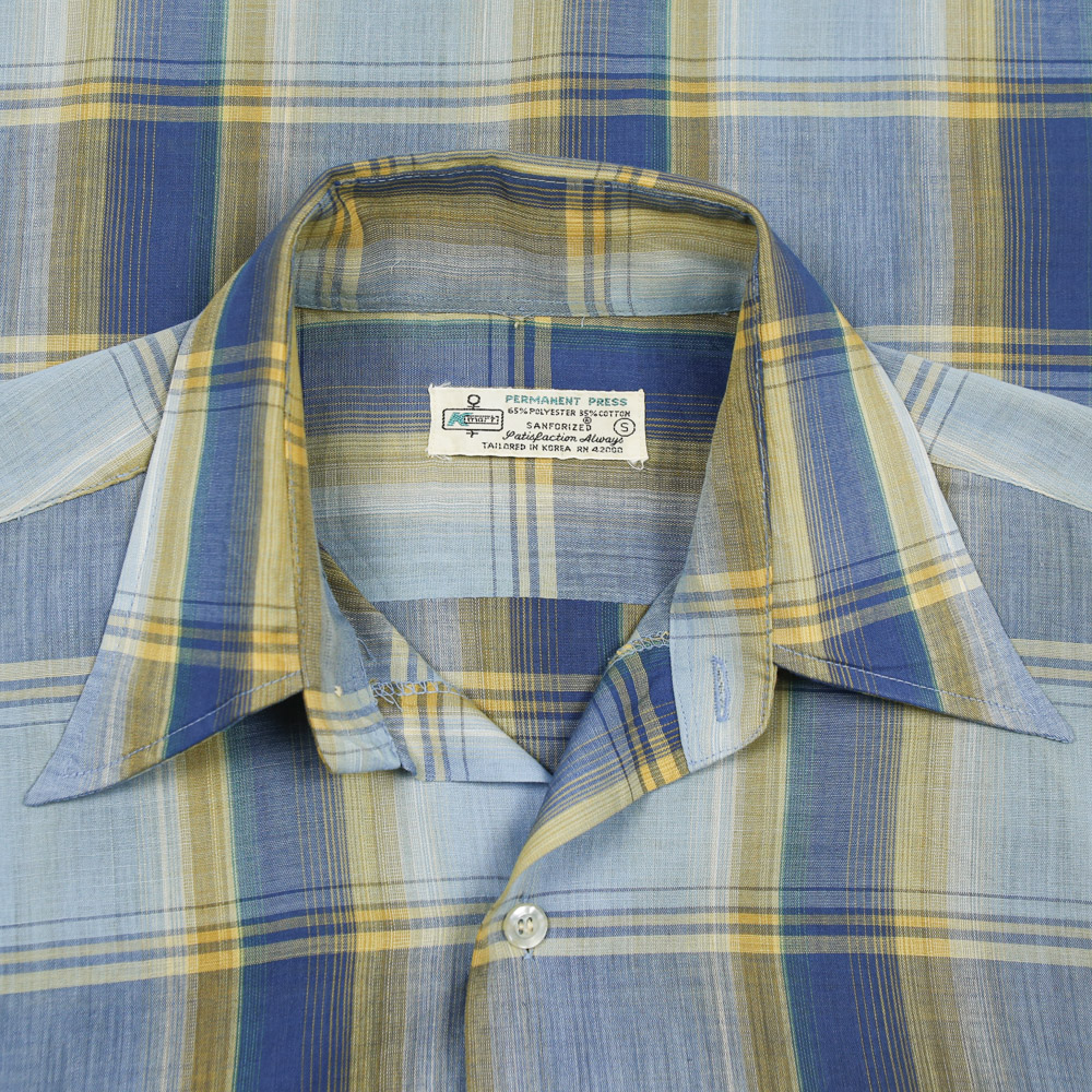 80s KMart Vintage Short-sleeve Plaid Shirt Size S