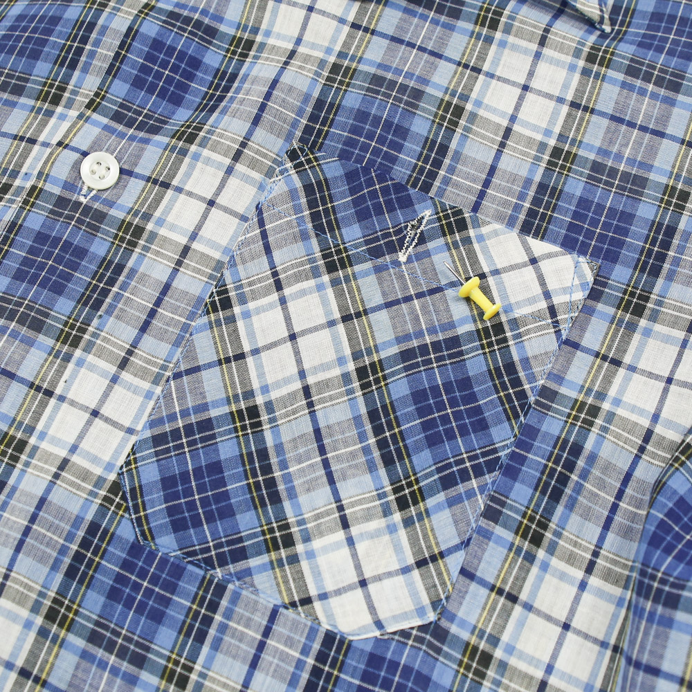 80s Sears Vintage Short-sleeve Plaid Shirt Size M