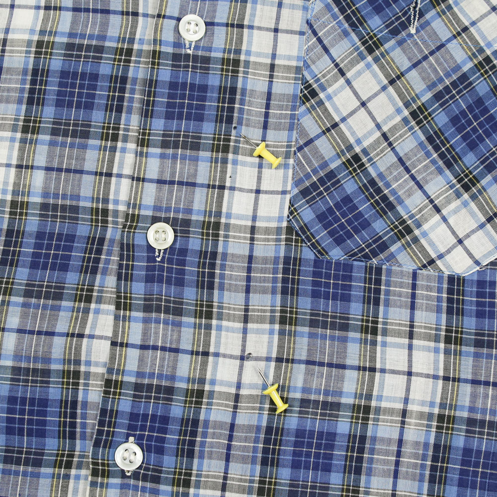 80s Sears Vintage Short-sleeve Plaid Shirt Size M