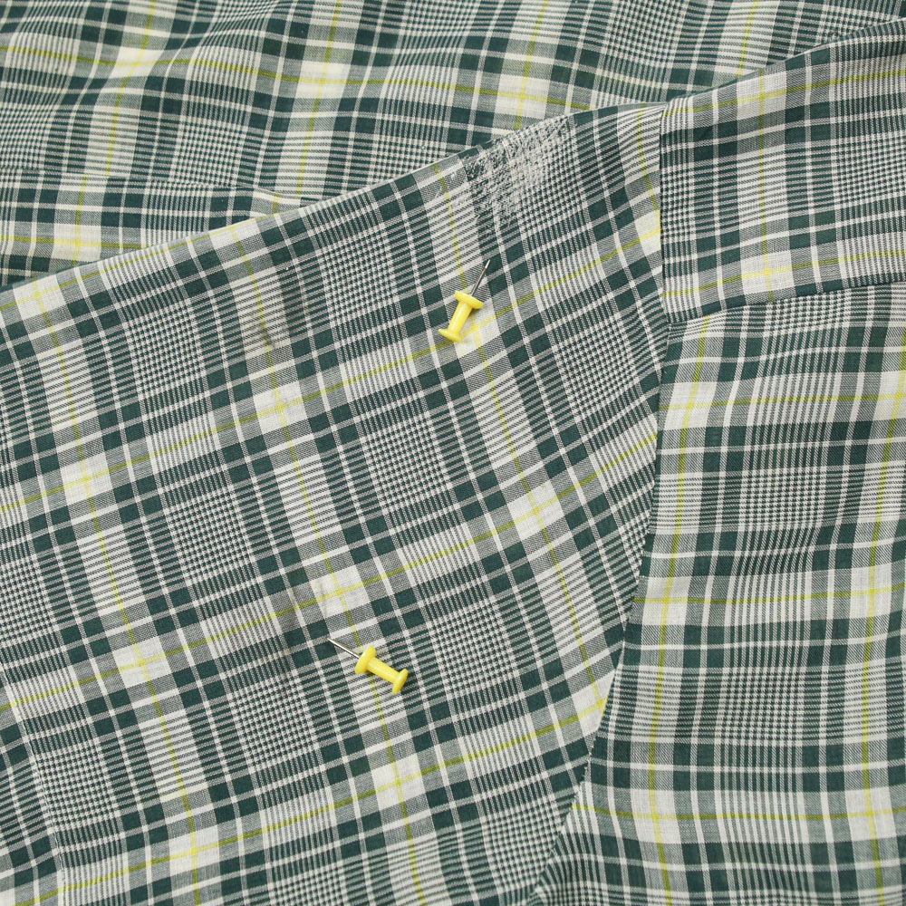 80s Sears Vintage Short-sleeve Plaid Shirt Size M