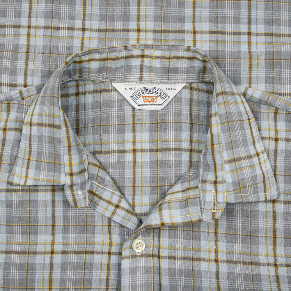 70s Vintage Levi's USA Plaid Shirt Size S