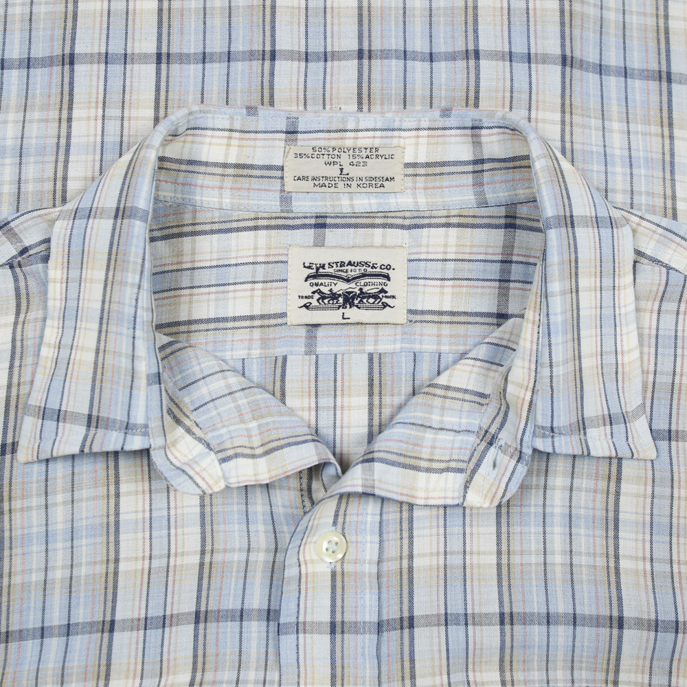 80s Levi's Original Men’s Plaid Shirt Size L
