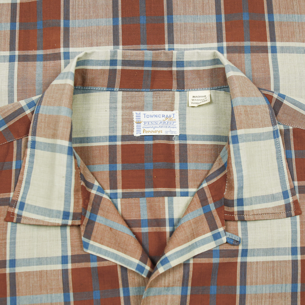 60s Penneys Towncraft Loop Collar Sport Shirt Size L