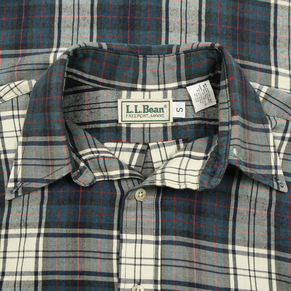 80s L.L.Bean USA Plaid Check Shirt Size S
