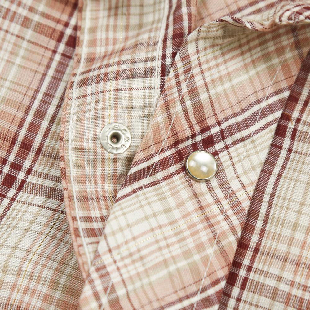 80s Dan River Brand Plaid Western Shirt Size M