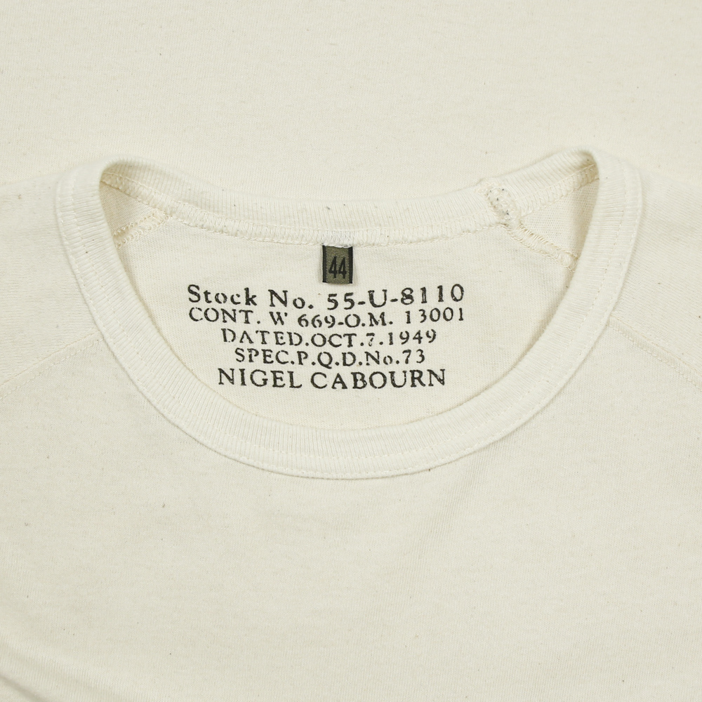 Nigel Cabourn Ecru Pocket T-Shirt Size S