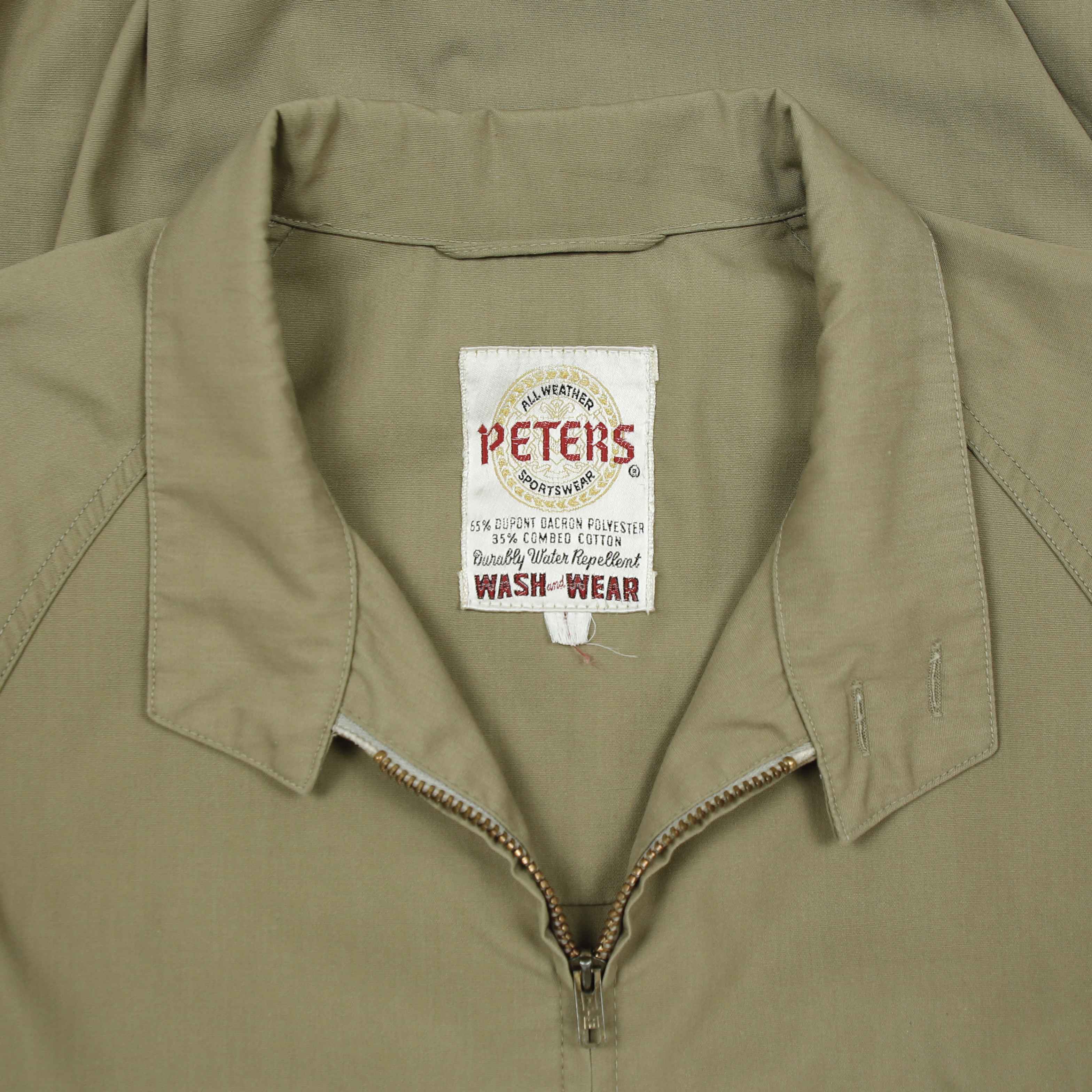 Vtg 60s Peters Sportswear Harrington Jacket Size L