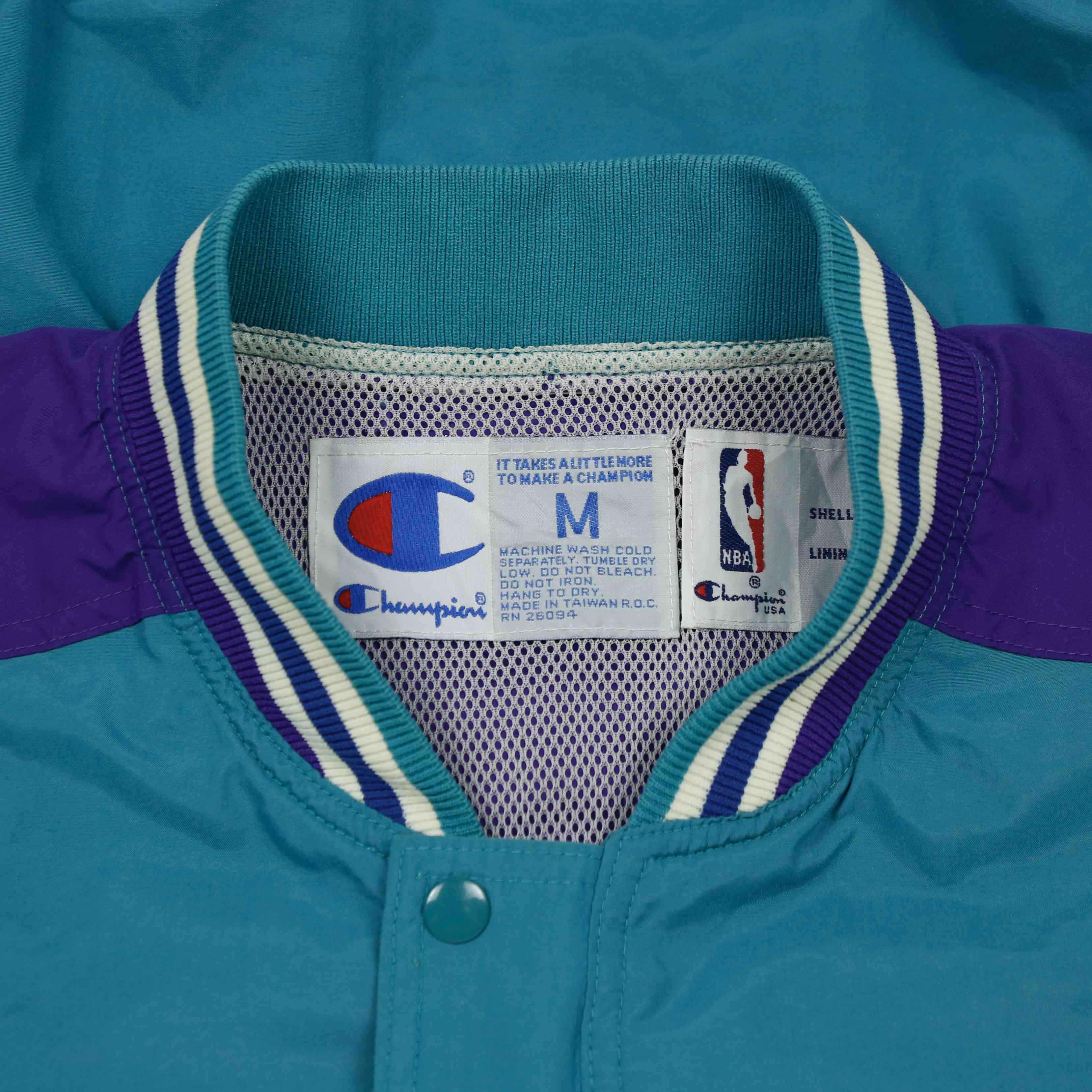 90s Champion NBA Charlotte Hornets Jacket Size M