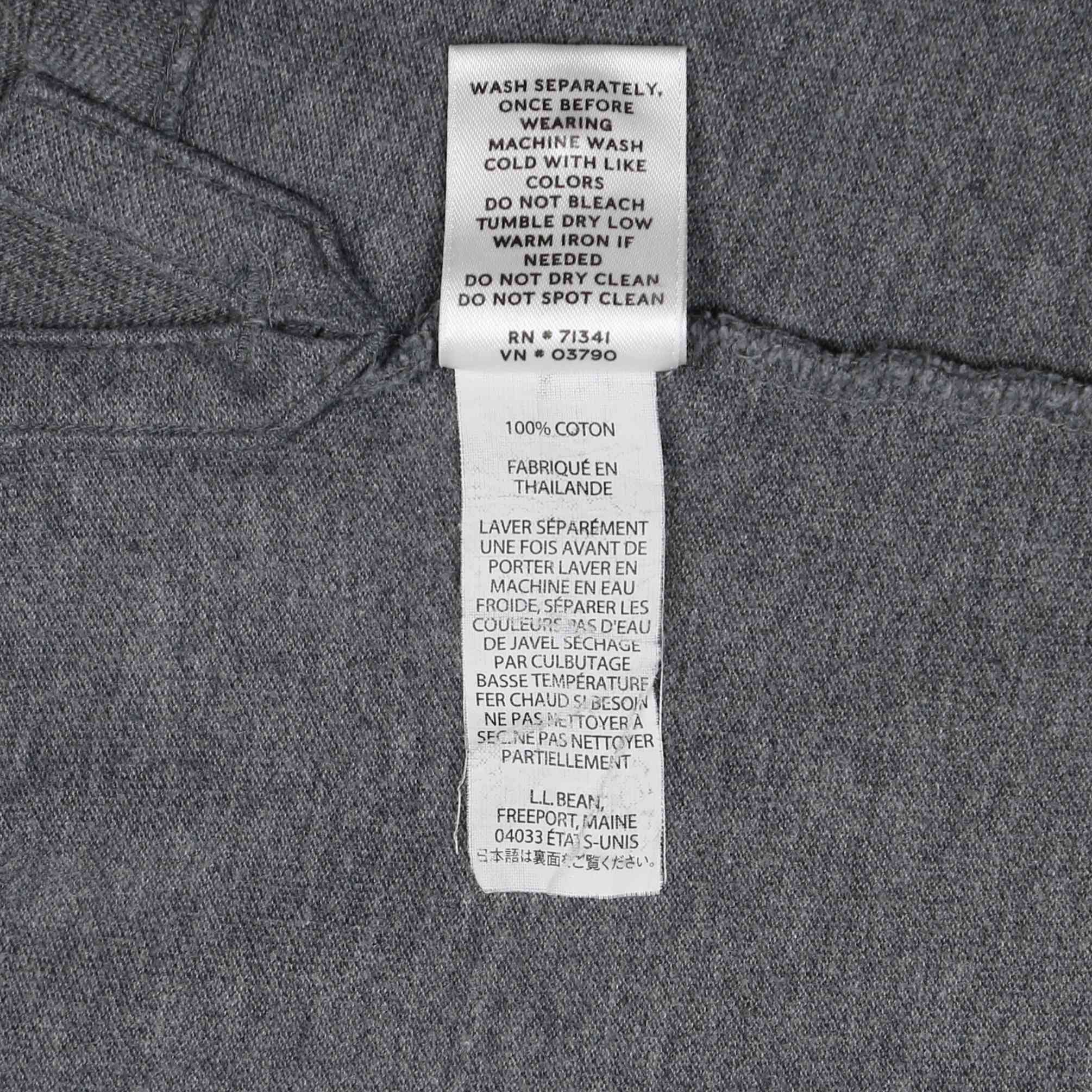 L.L.Bean Classic Logo Grey Polo Shirt Size L