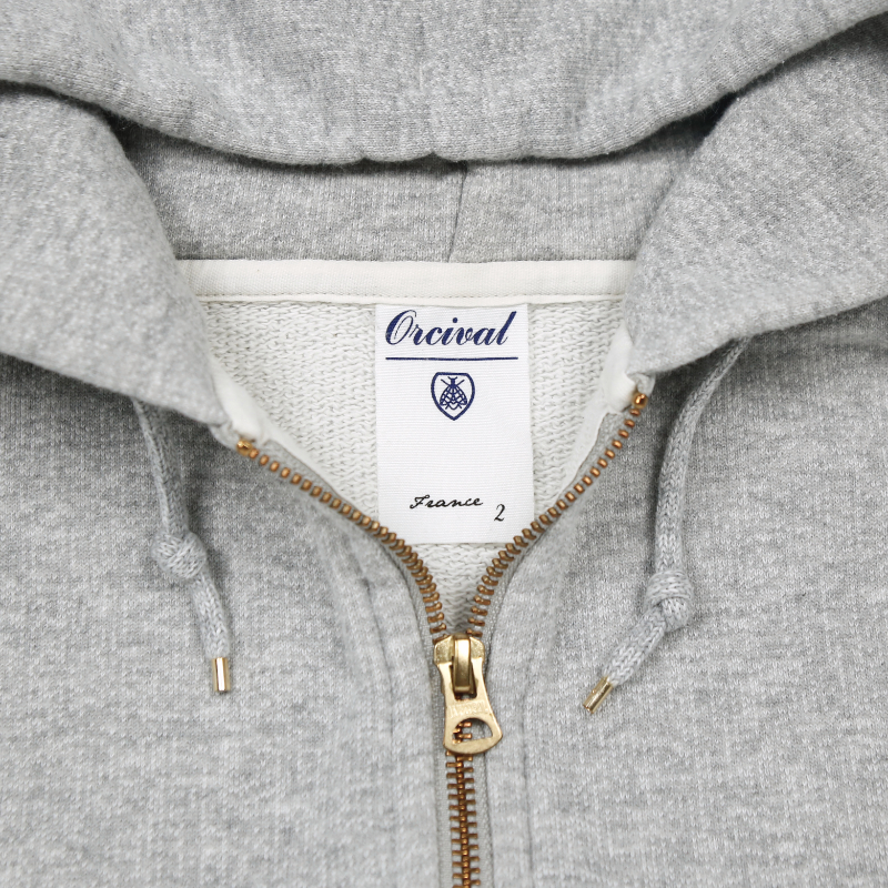 Orcival Japan Made French Terry Zip Hoodie Size S