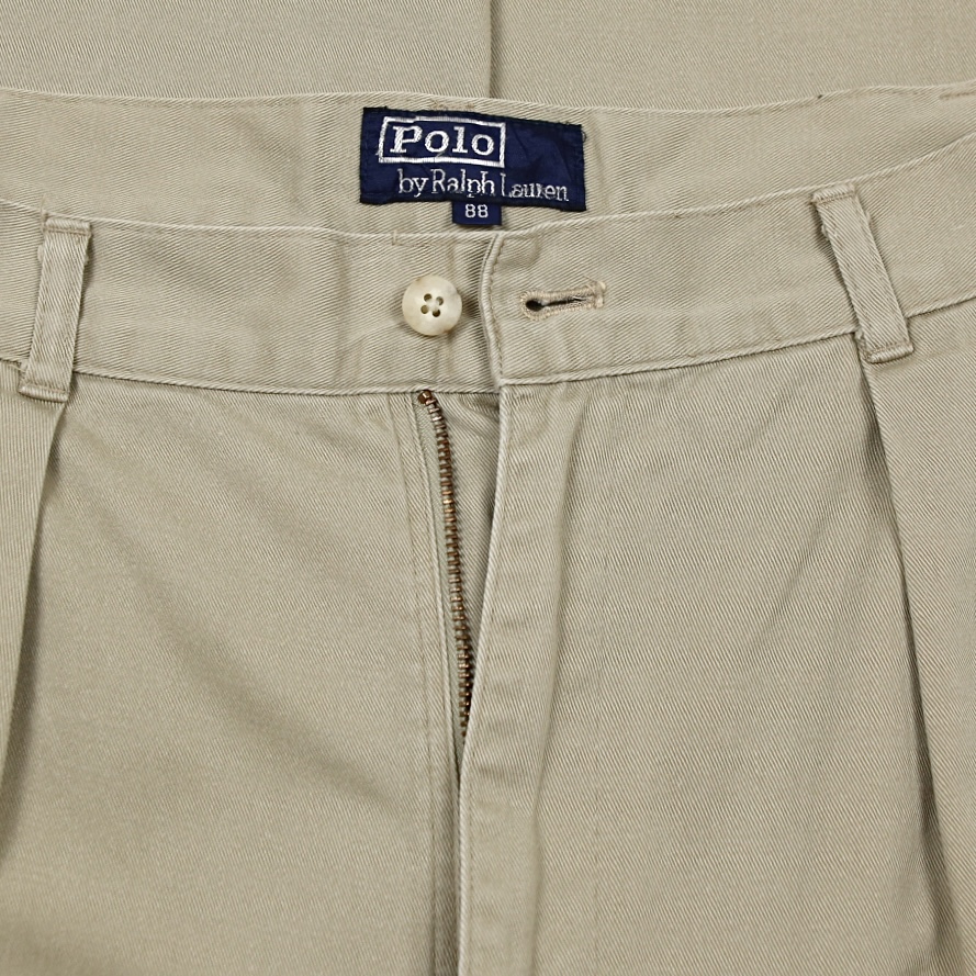 Polo Ralph Lauren Pleated Khaki Trousers Size 34