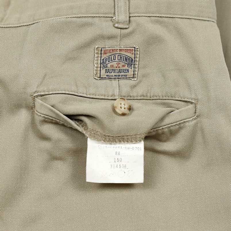 Polo Ralph Lauren Pleated Khaki Trousers Size 34