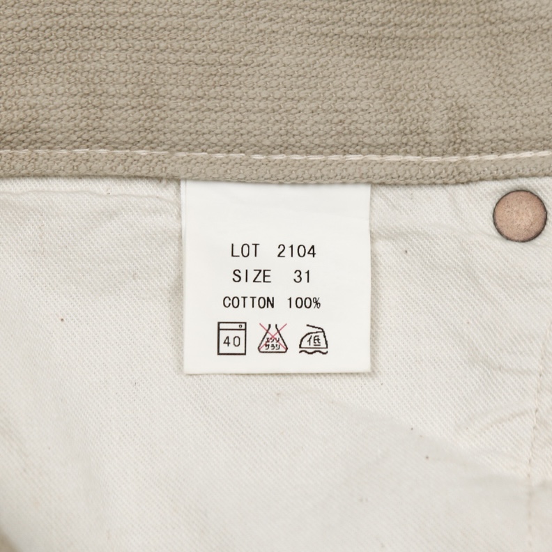 The Flat Head Lot 2104 Selvedge Cotton Pants Size 31