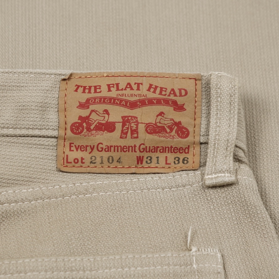 The Flat Head Lot 2104 Selvedge Cotton Pants Size 31